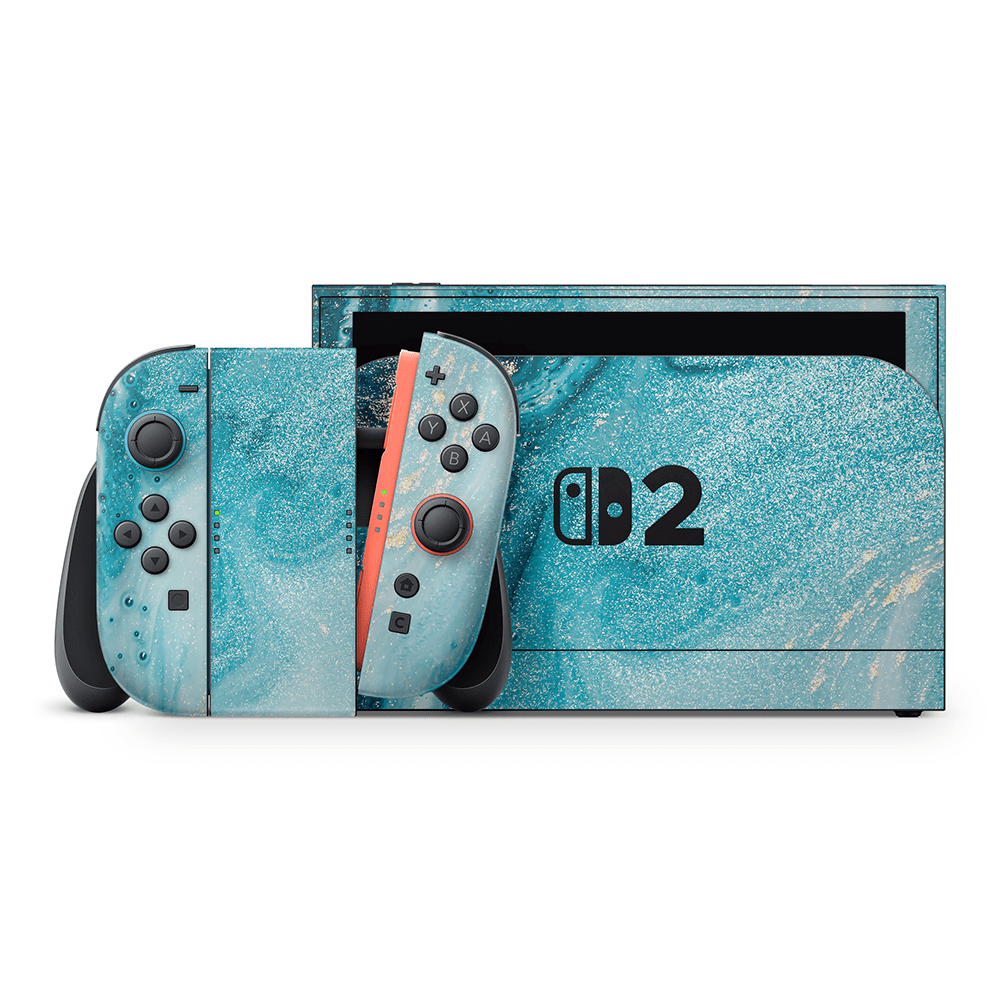 Aqua Beach Nintendo Switch 2 Decal Skin