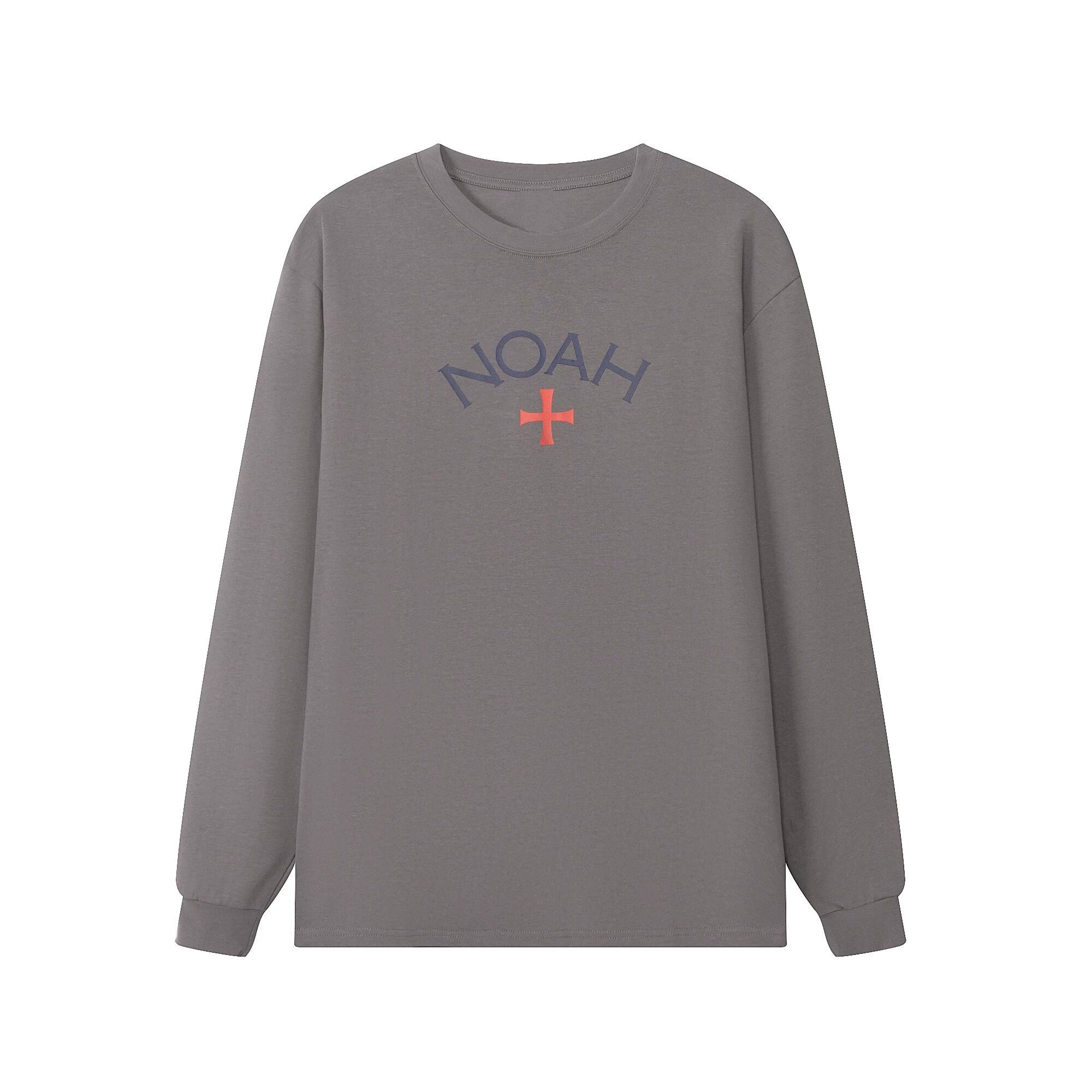 NOAH MARS niche trend brand first generation cross round neck pullover simple men's base shirt trendy long sleeved T-shirt