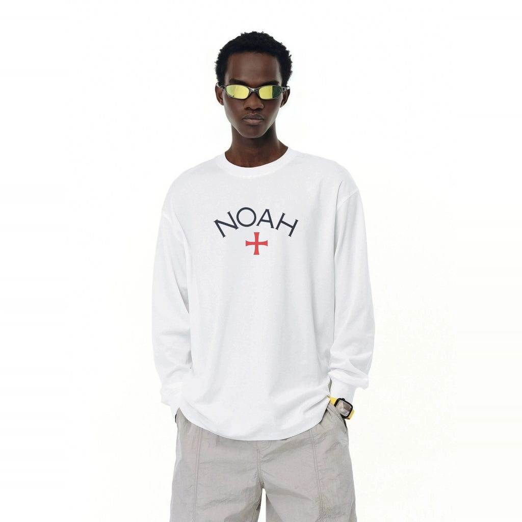 Noah Mars first black soul cross American casual tide brand men's wild pounds full cotton trend long -sleeved T -shirt