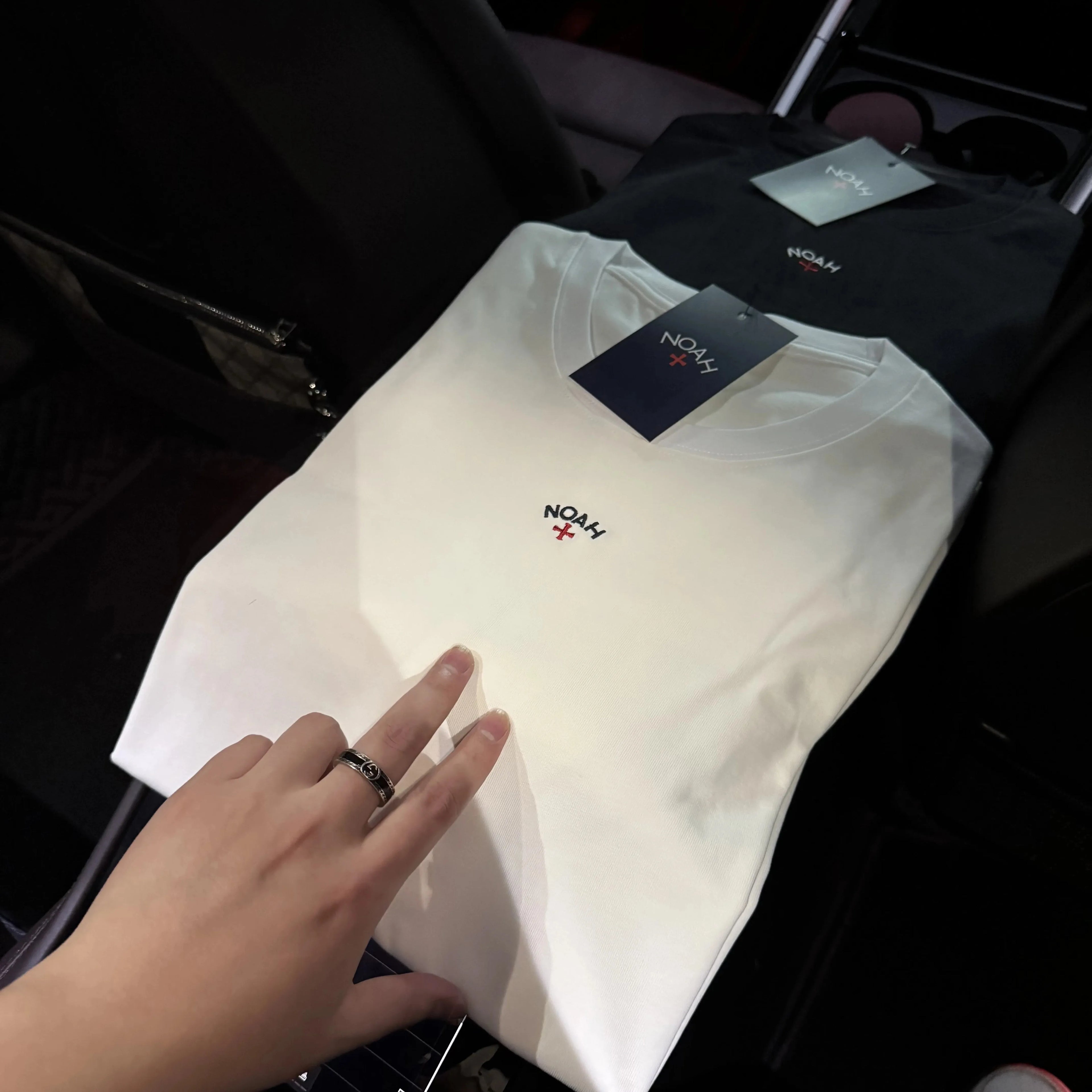 NOAH MARS niche trendy brand chest cross small logo embroidery basic simple pure cotton trendy short sleeved T-shirt for men