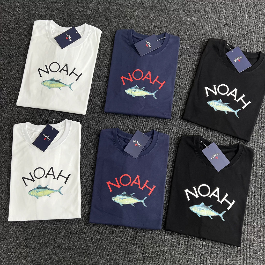 NOAH MARS niche trendy brand tuna limited edition American casual loose all cotton versatile couple short sleeved T-shirt for men