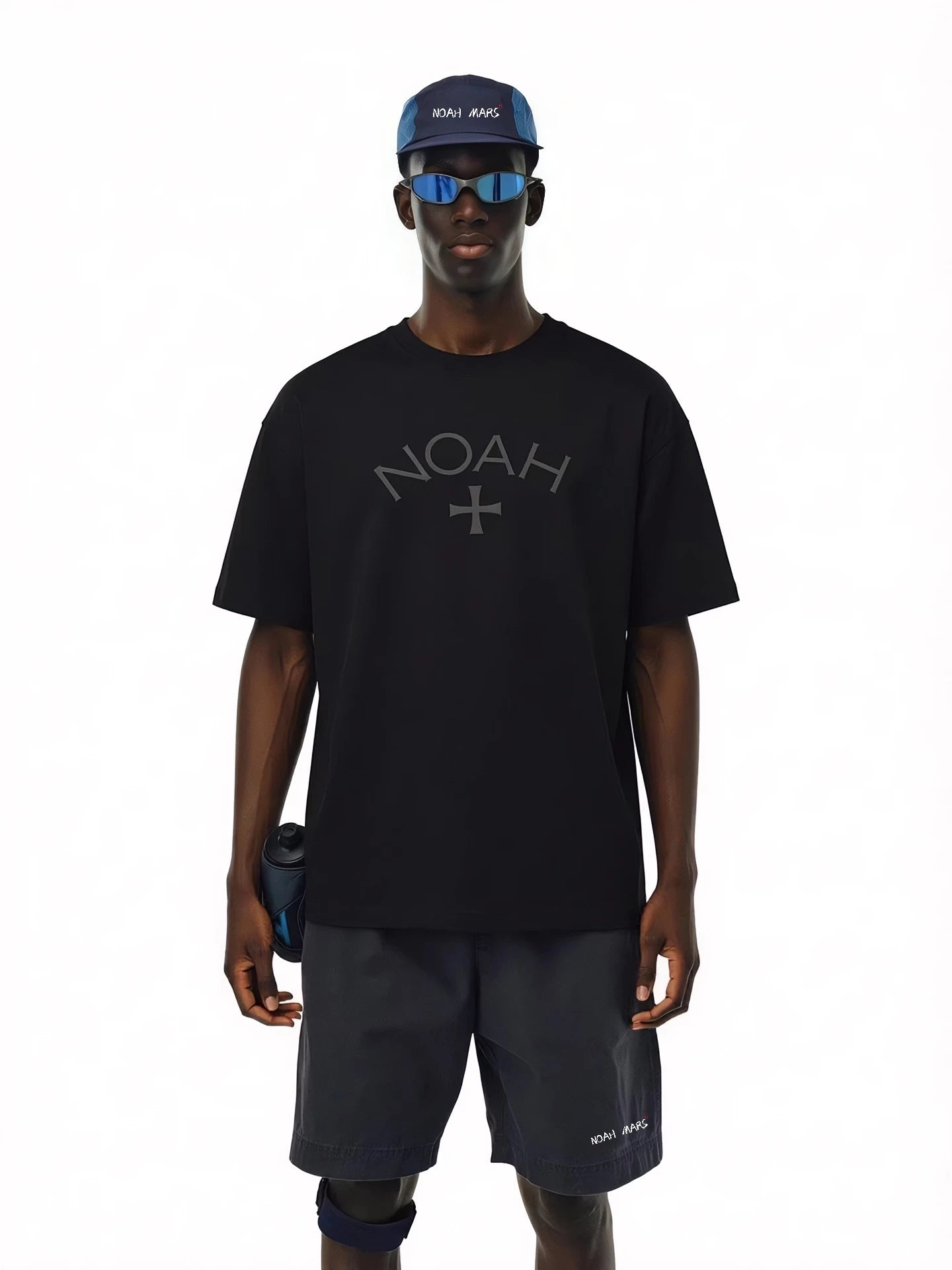 NOAH MARS American casual first generation expeditionary cross men's niche trendy brand loose cotton short sleeved T-shirt
