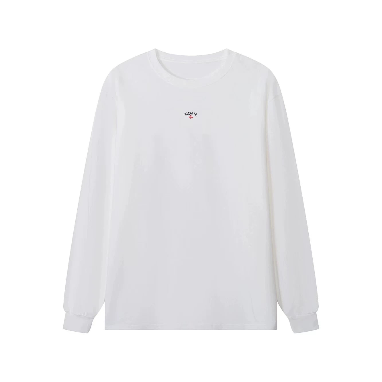 NOAH MARS niche trendy brand chest small label embroidered cross simple American casual long sleeved trendy T-shirt for men