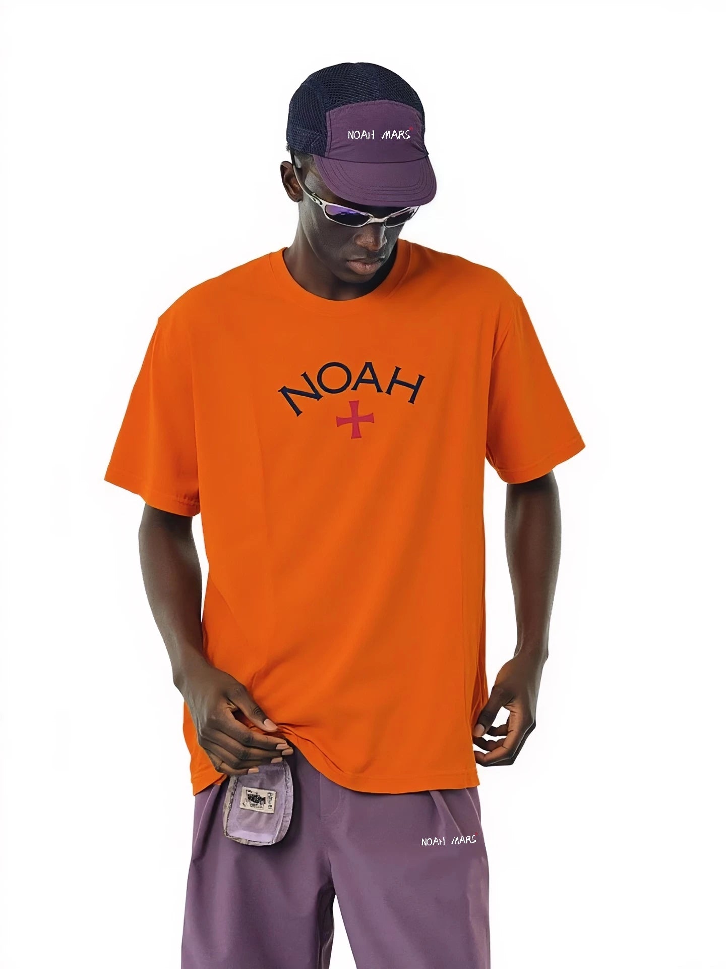 NOAH MARS American casual first generation expeditionary cross men's niche trendy brand loose cotton short sleeved T-shirt