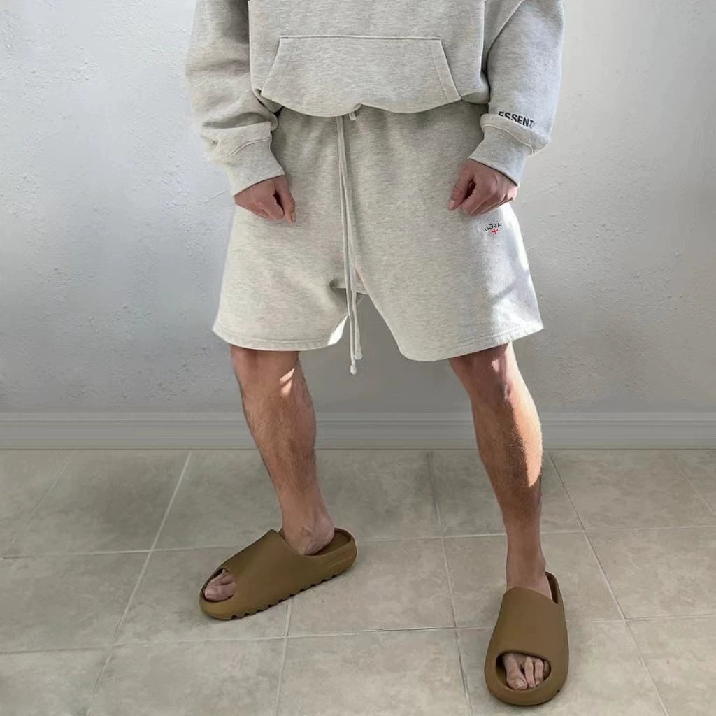 NOAH MARS niche trend brand embroidered small logo cross summer casual sports five quarter pants trendy shorts for men