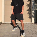 NOAH MARS niche trend brand embroidered small logo cross summer casual sports five quarter pants trendy shorts for men