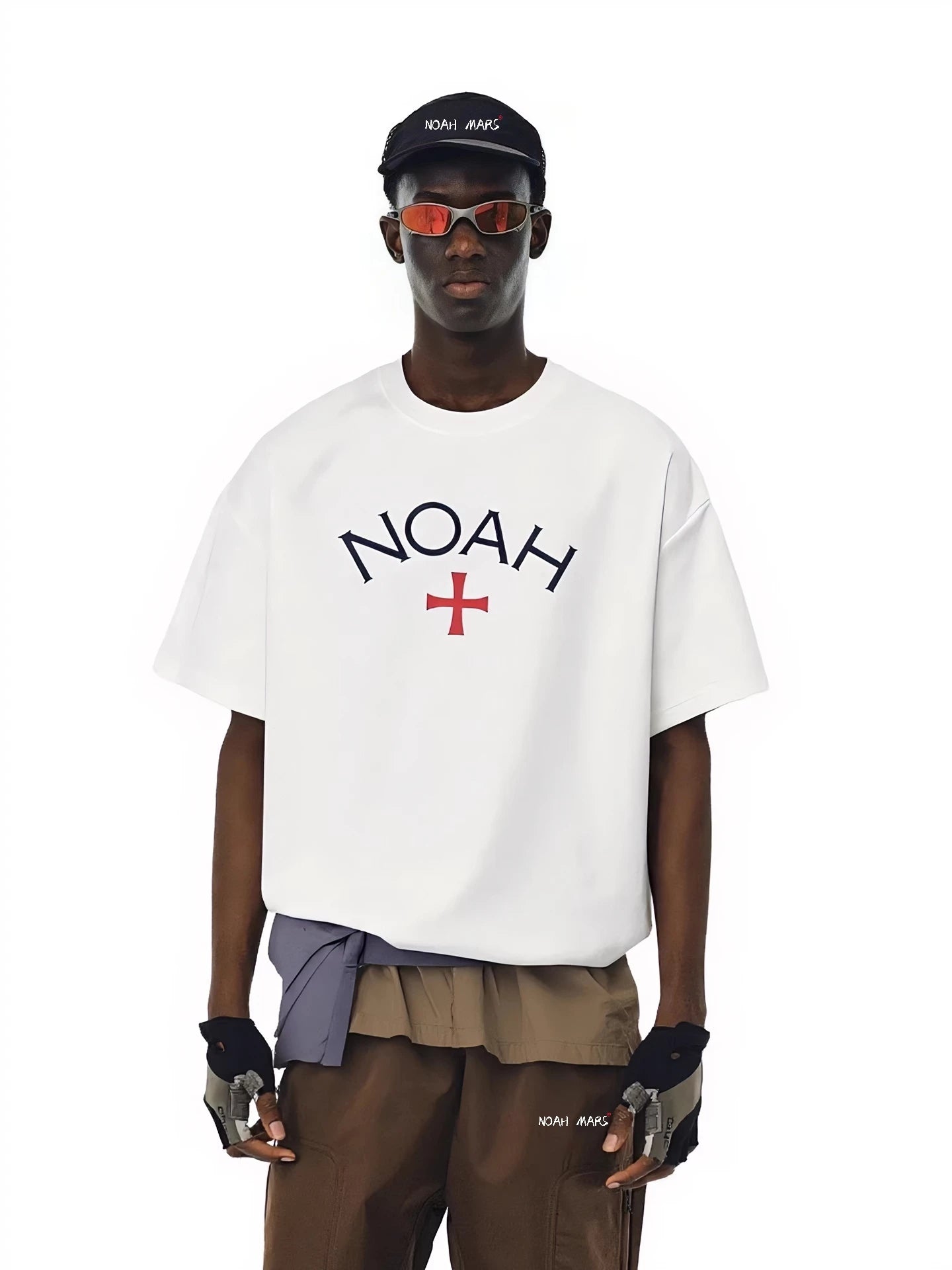 NOAH MARS niche trendy brand first generation black soul cross street casual loose cotton trendy short sleeved T-shirt for men