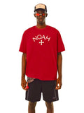 NOAH MARS Niche Trendy Brand Year Anniversary First Generation Crimson Cross Cotton Trendy Loose Short Sleeve T-shirt