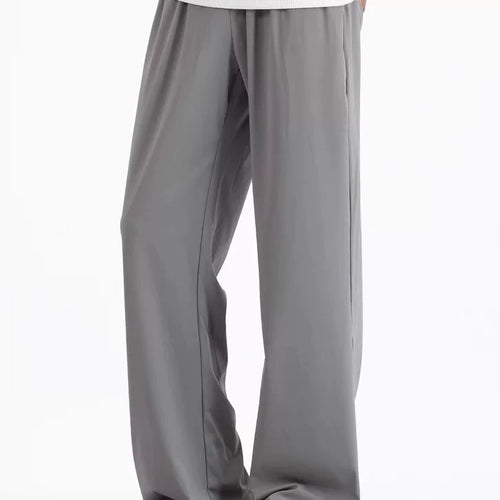 NOAH MARS American style vintage style ice leather slightly flared knife pants with cool feeling, sporty and casual quick drying pants, fitness pants