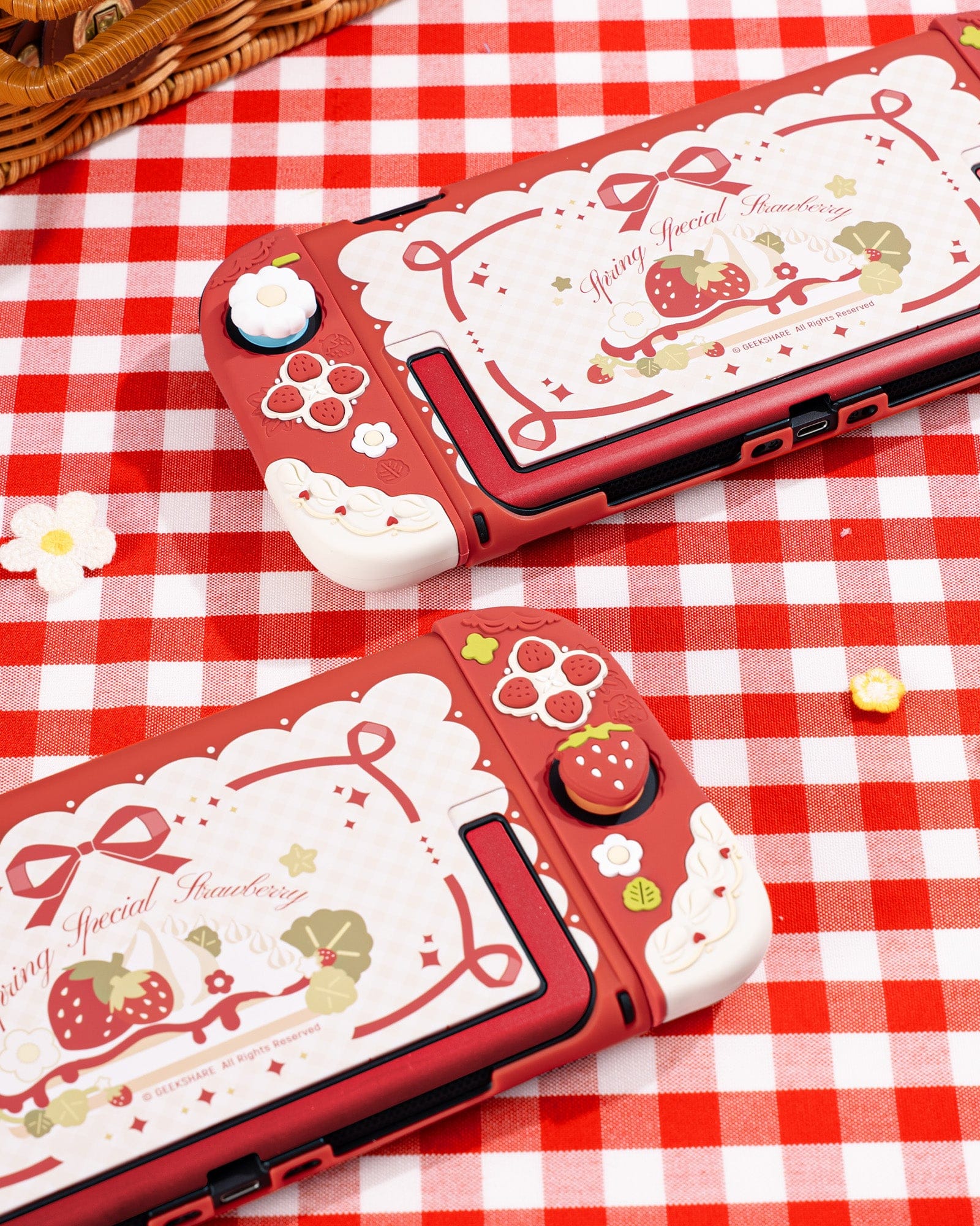 Cream Strawberry Series Protective Case for Switch 2