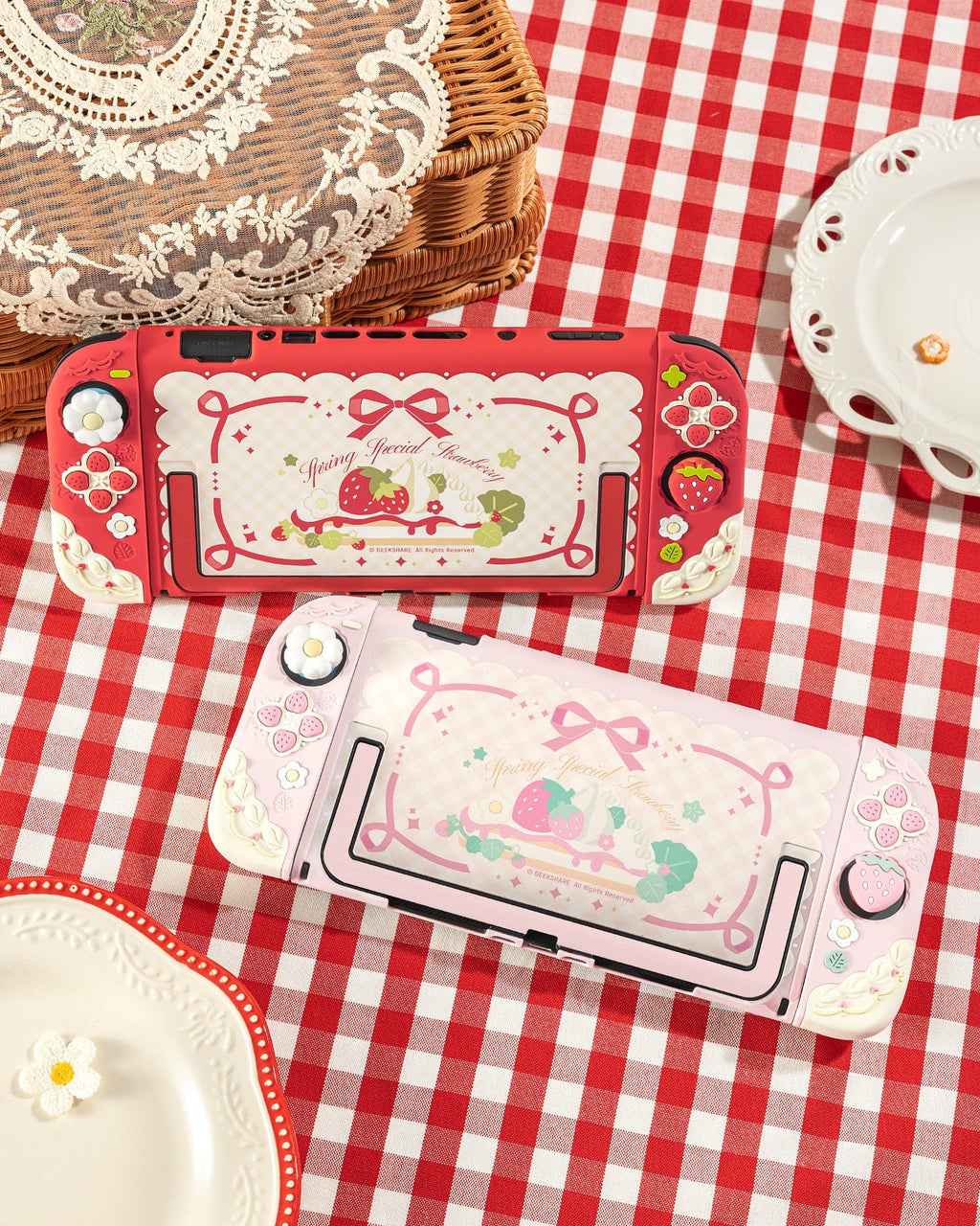 Cream Strawberry Series Protective Case for Switch 2