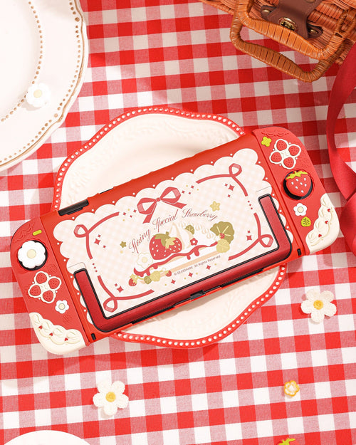 Cream Strawberry Series Protective Case for Switch 2