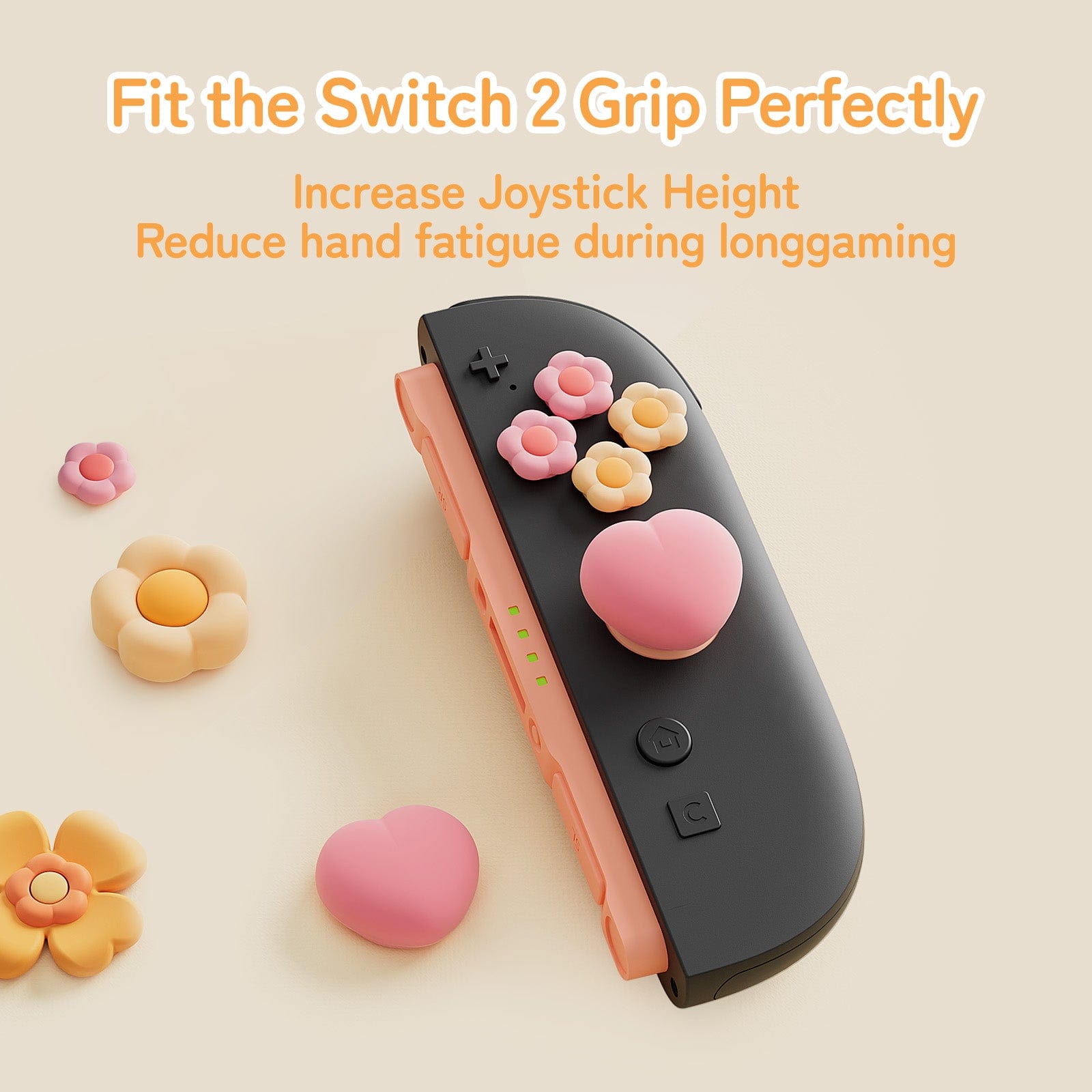 GeekShare Heart Flower Button Caps for Switch 2