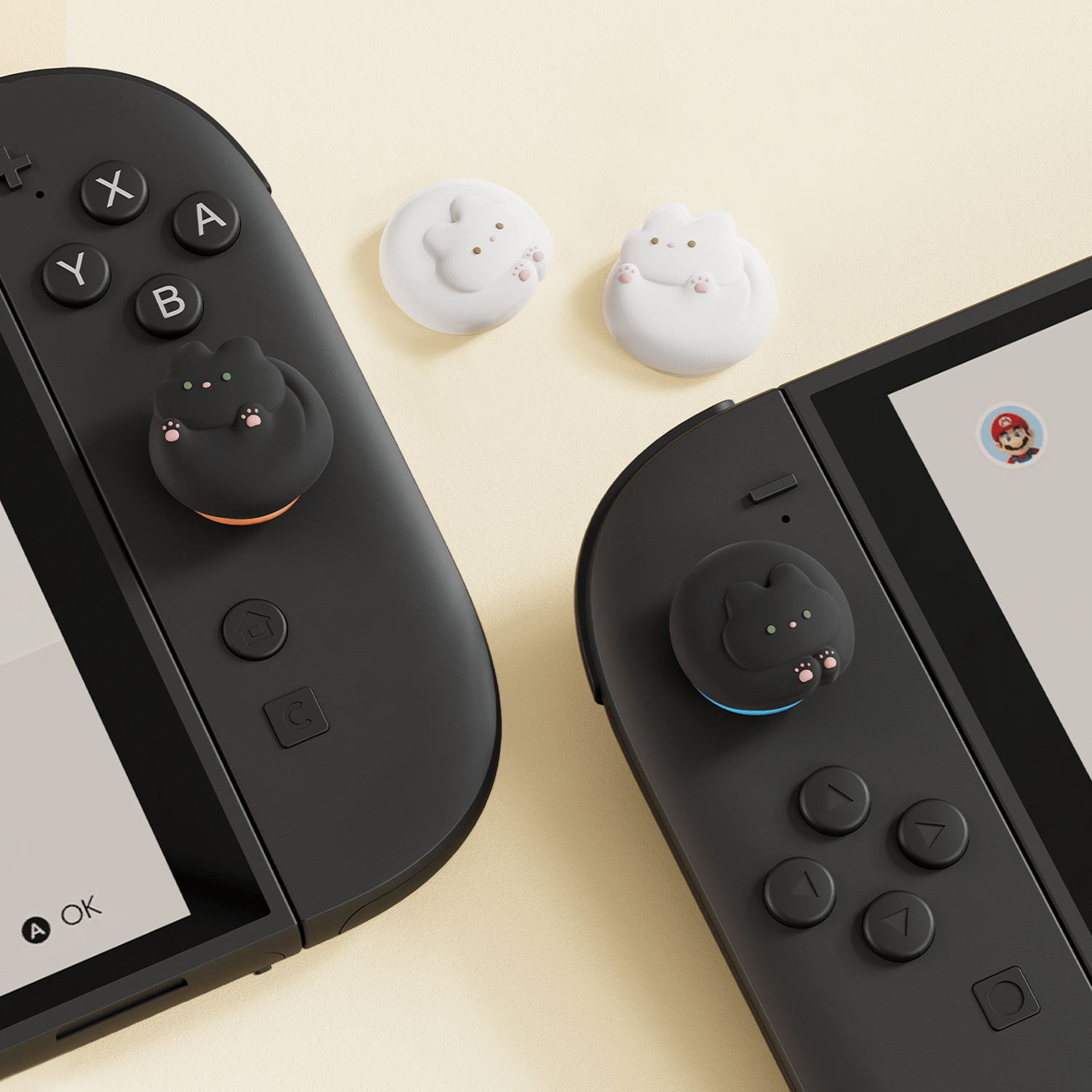 GeekShare Kitty Bun Thumb Grip Caps for Switch 2