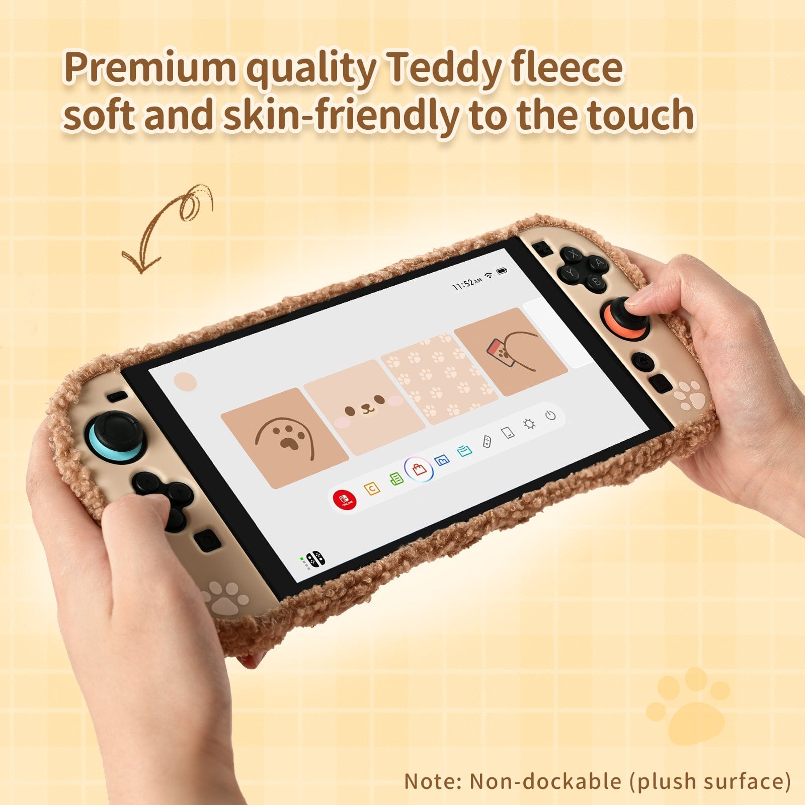 Geekshare Bear Plush Protective Case for Switch 2