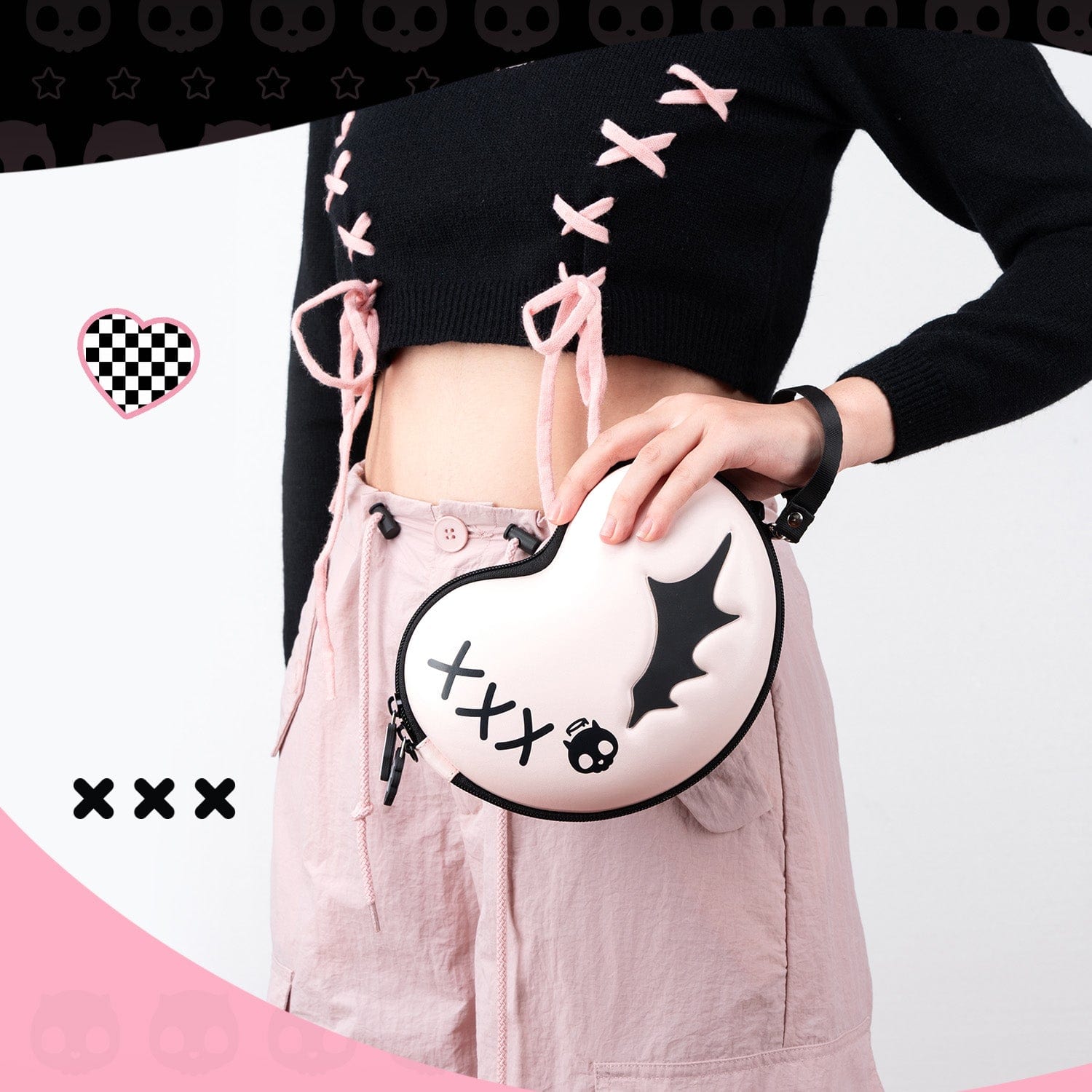 GeekShare Pink Skull Controller Carrying Case