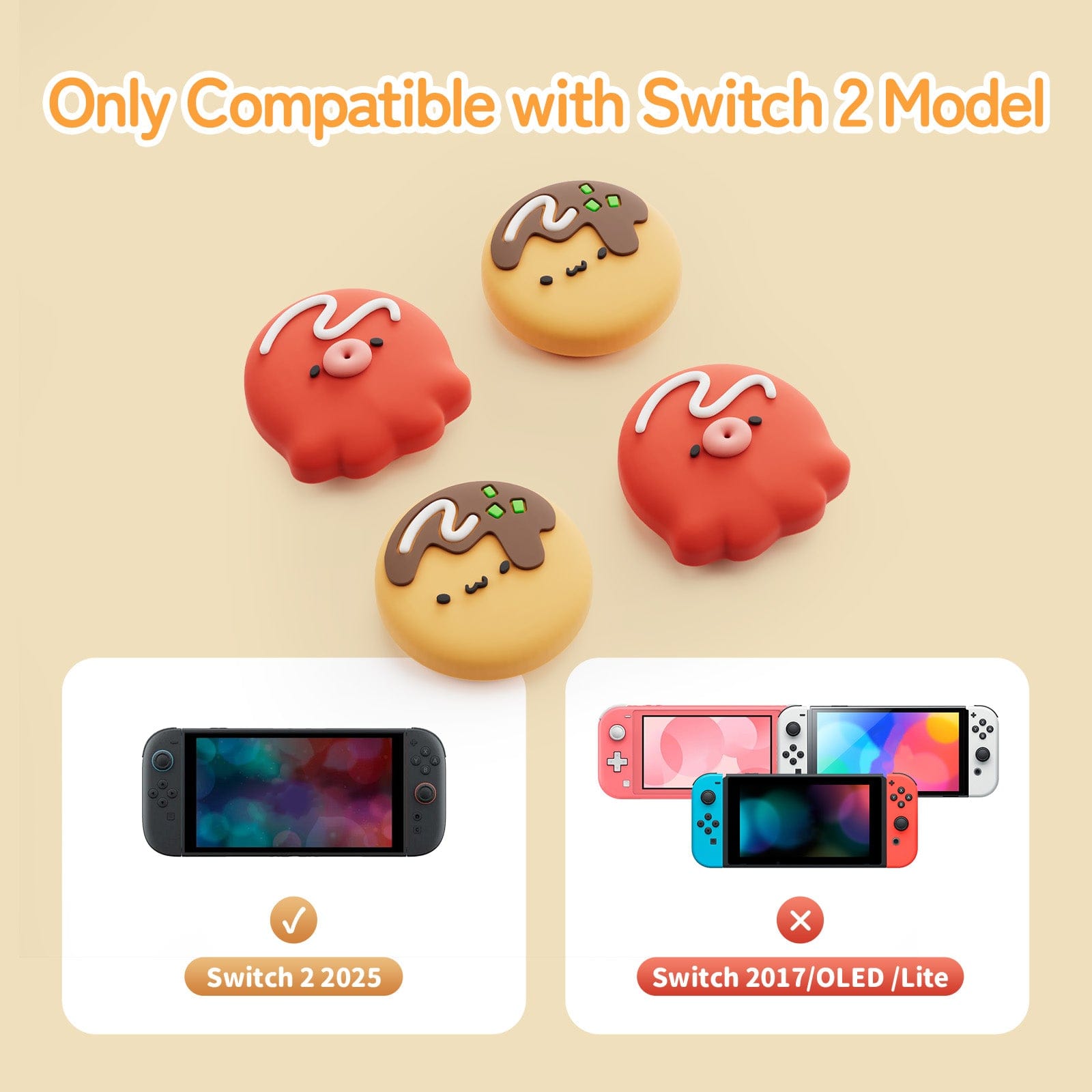 GeekShare Takoyaki Button Caps for Switch 2