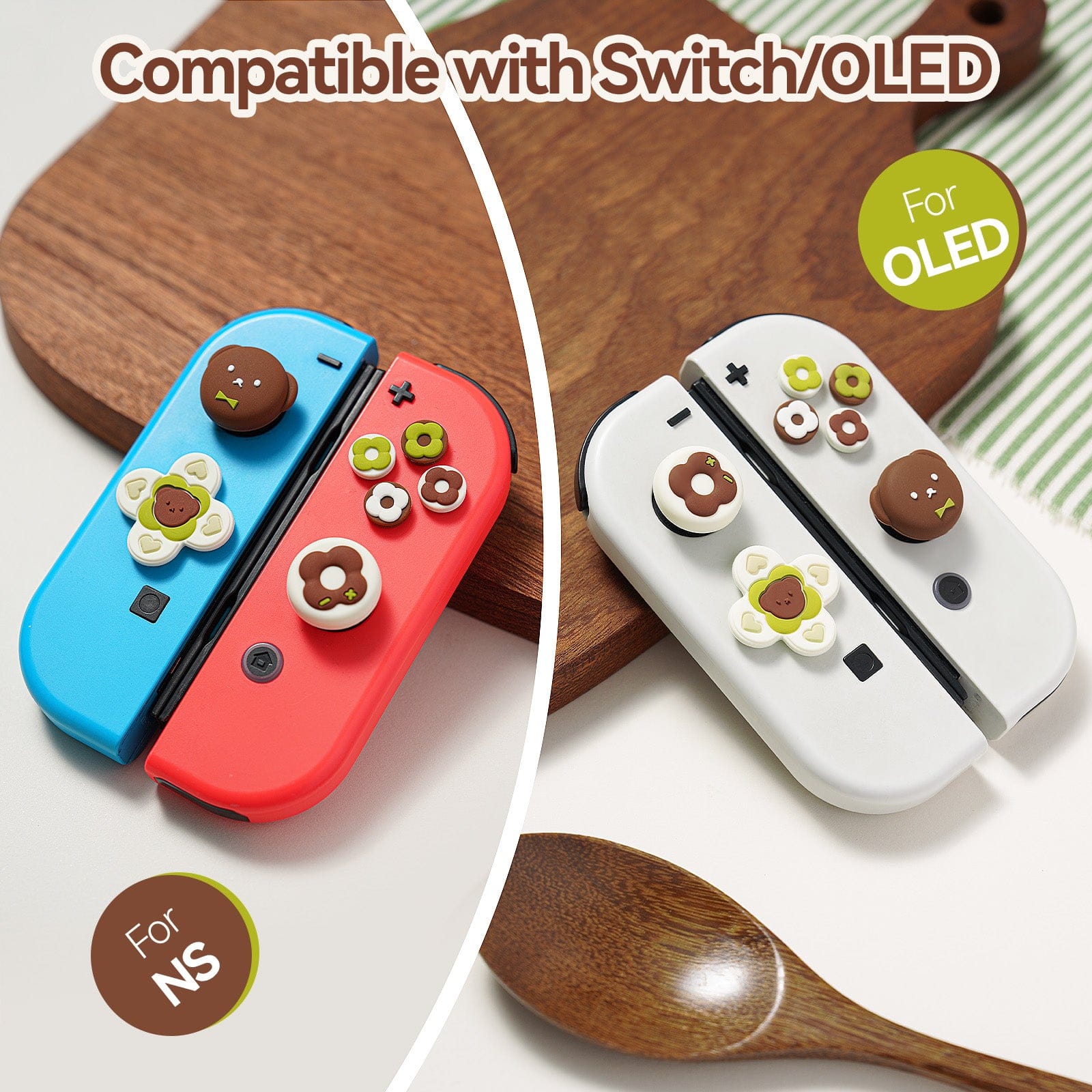 GeekShare Thumb Grip Caps Set for Switch/OLED