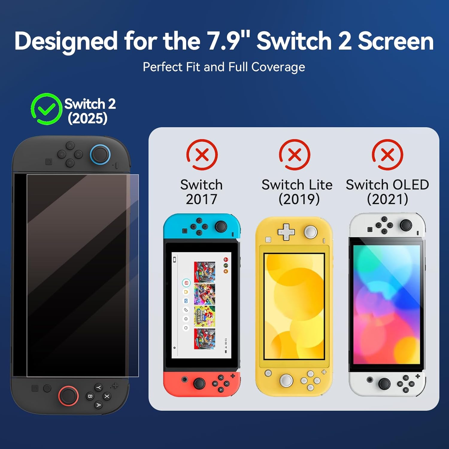 Nintendo Tempered Glass Screen Protector for Switch 2