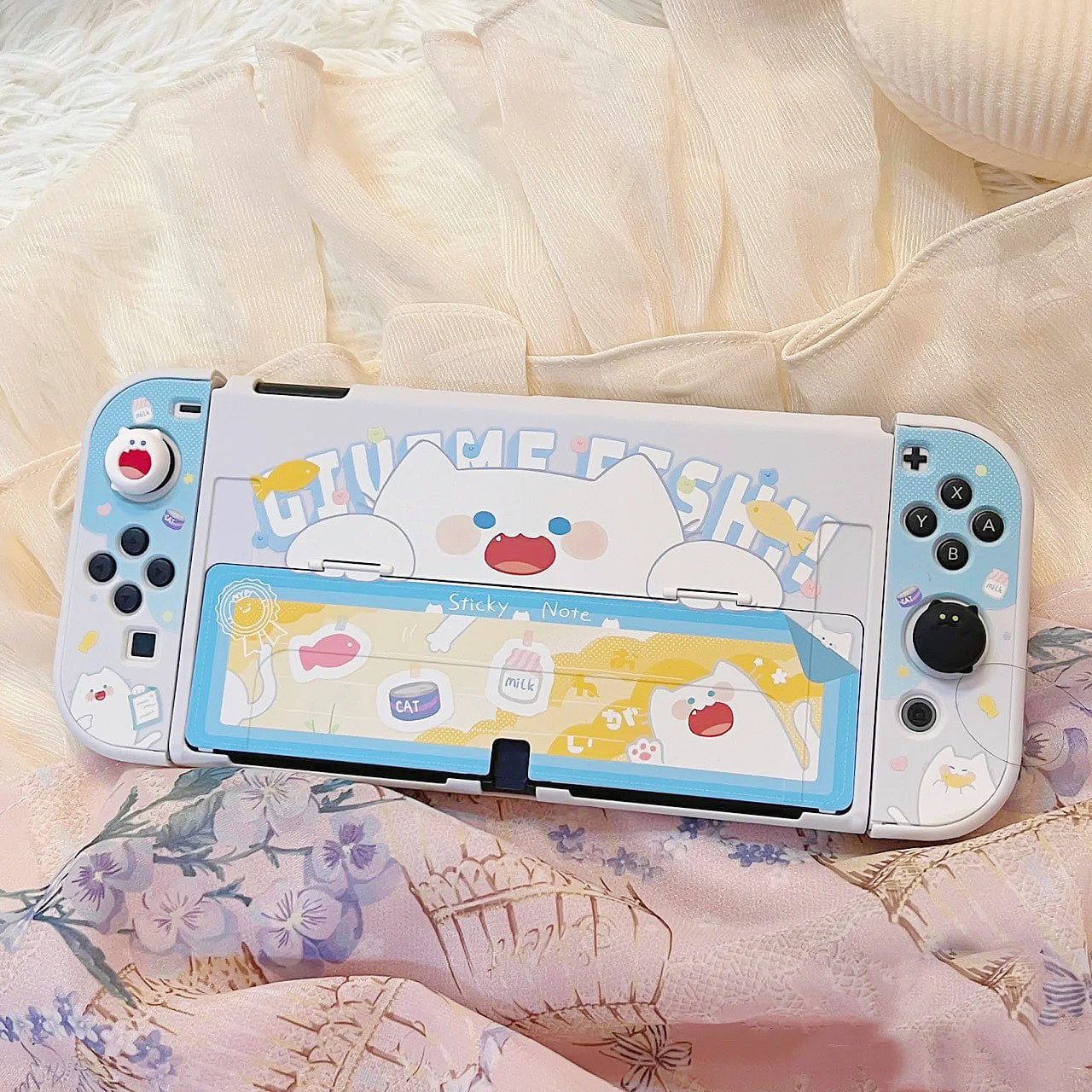 GeekShare BoBo Cat Protective Case for Switch OLED & Thumb Grips