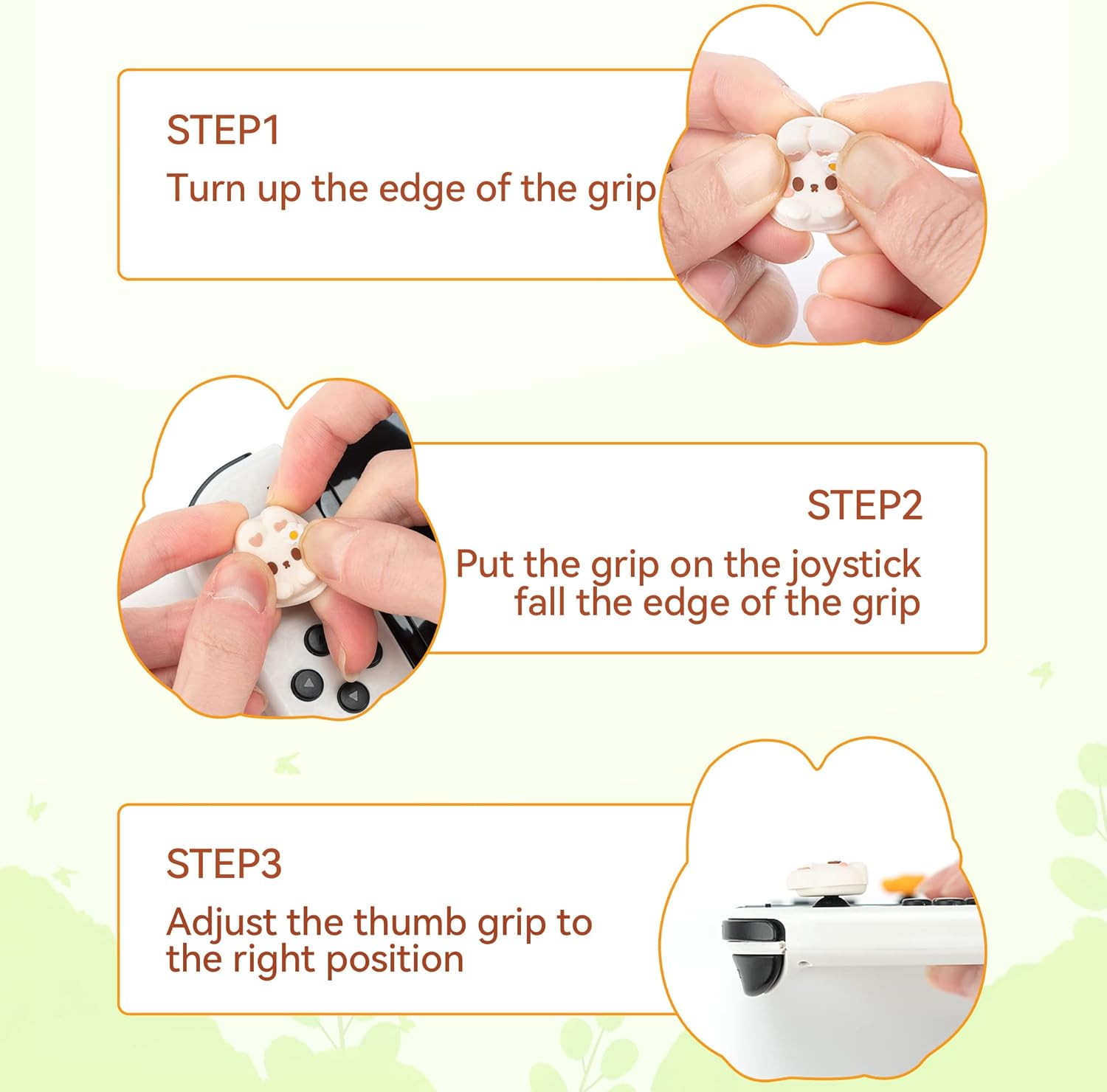 GeekShare Carrot Bunny Thumb Grip Caps for Switch 2