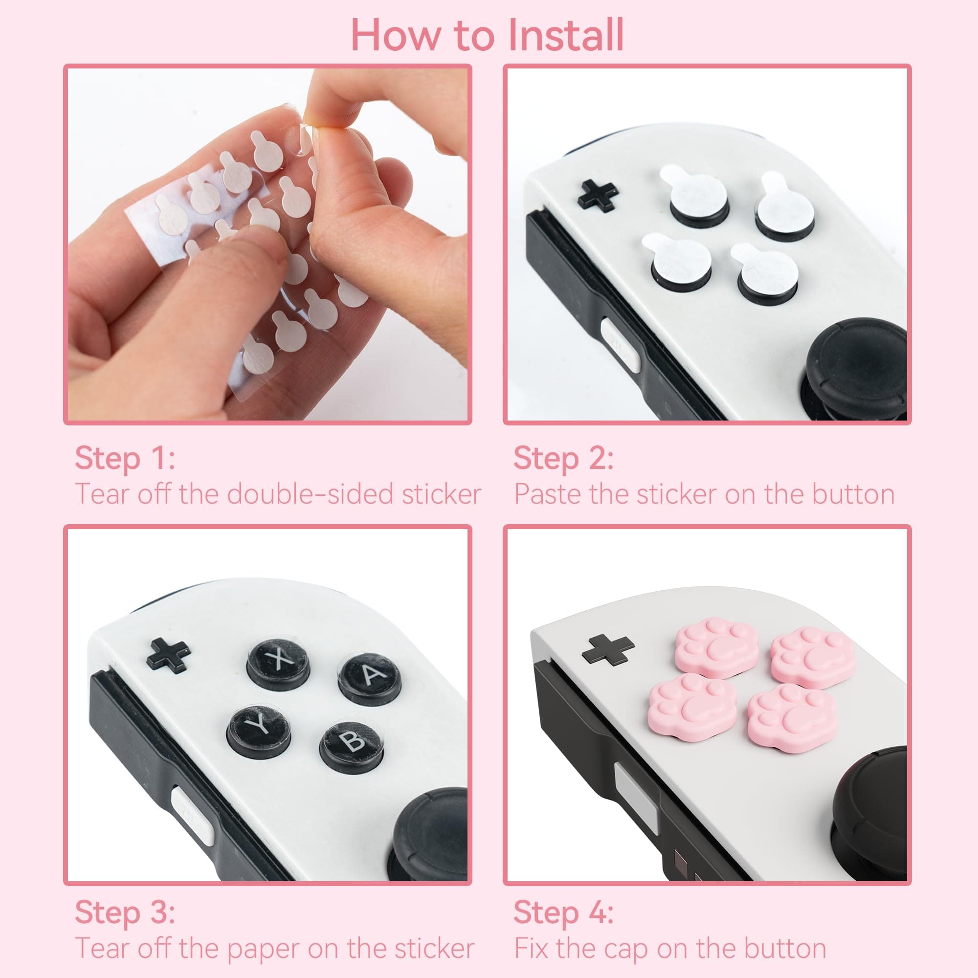 GeekShare Cat Paw Button Caps