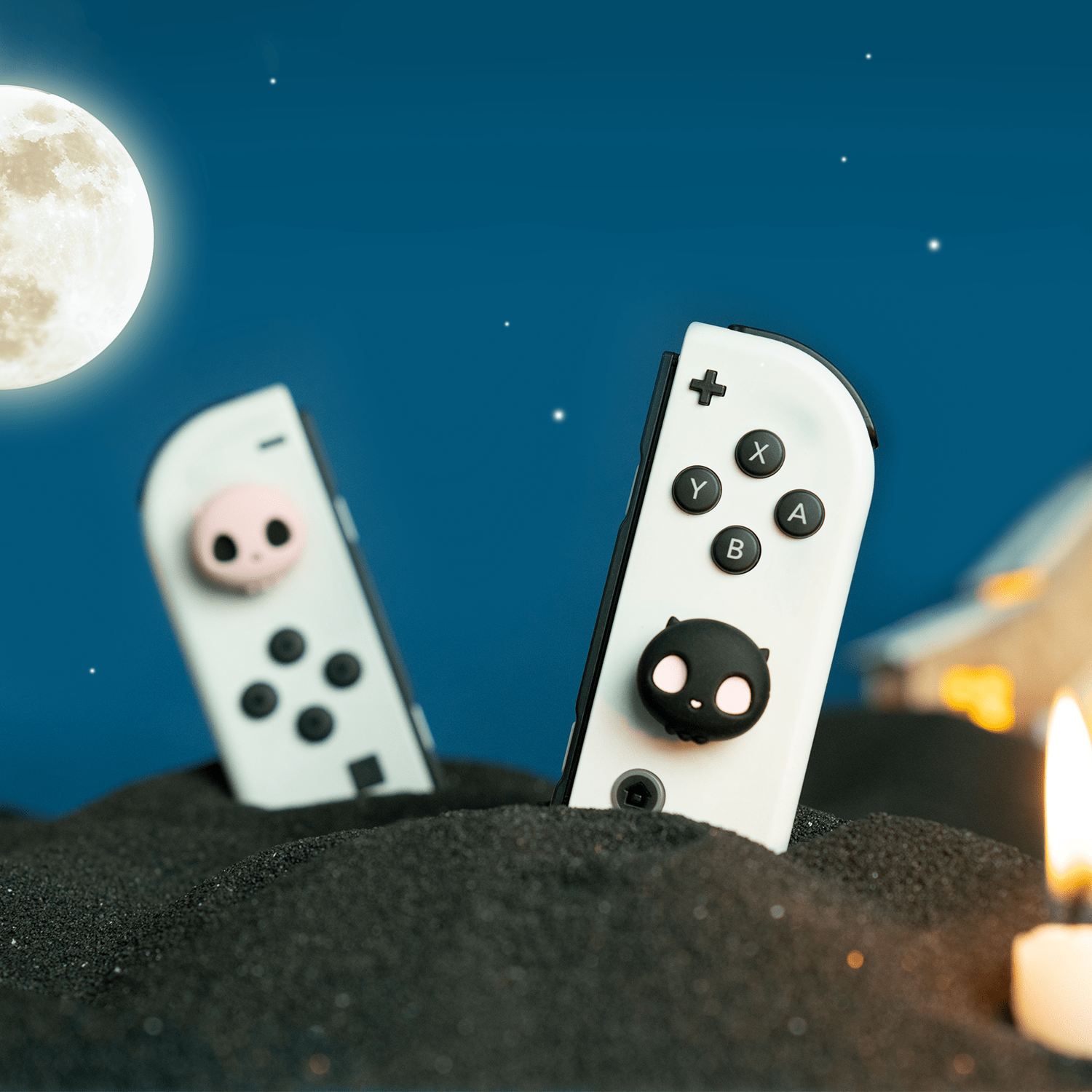 GeekShare Pink Skull Thumb Grips for Switch/PS4/PS5/XBOX/Switch 2