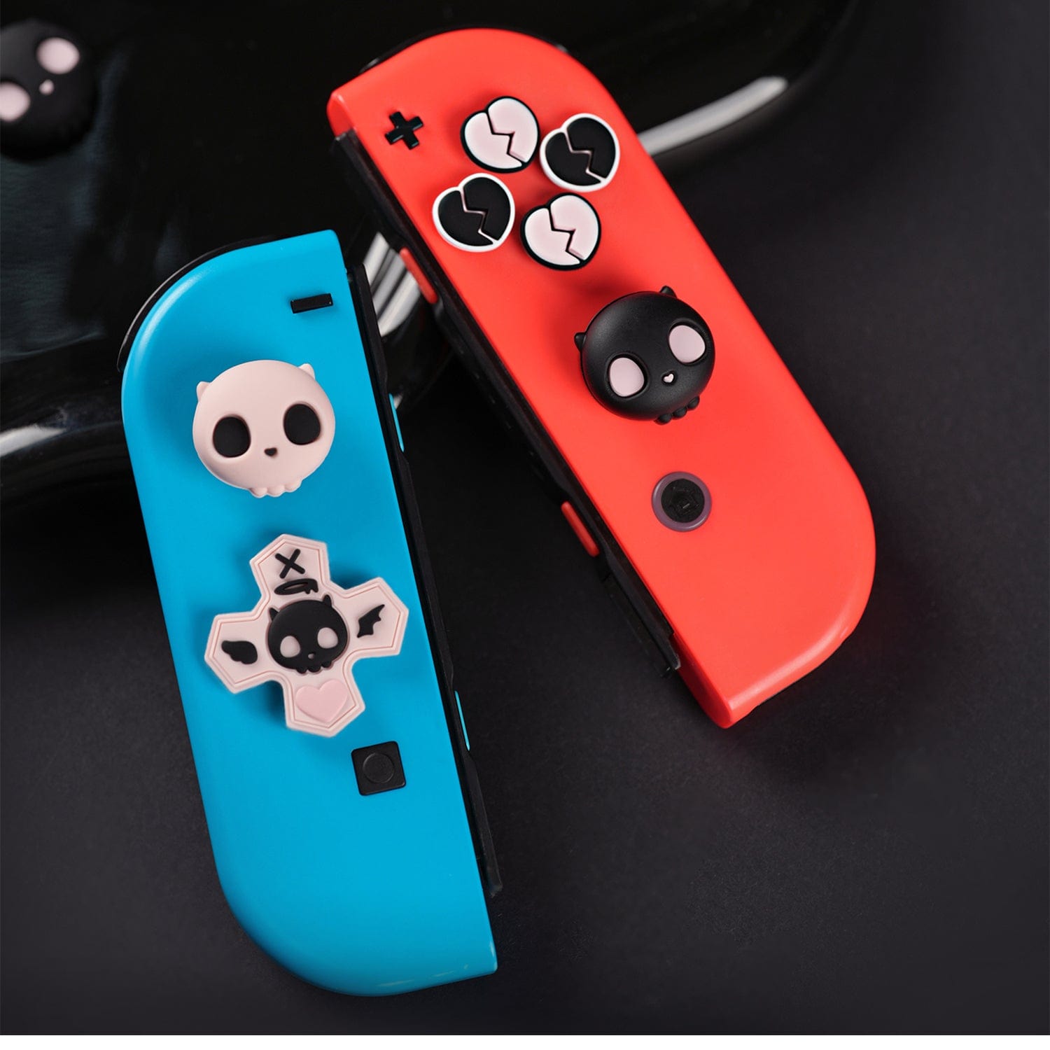 GeekShare Pink Skull Button Caps for Switch 2